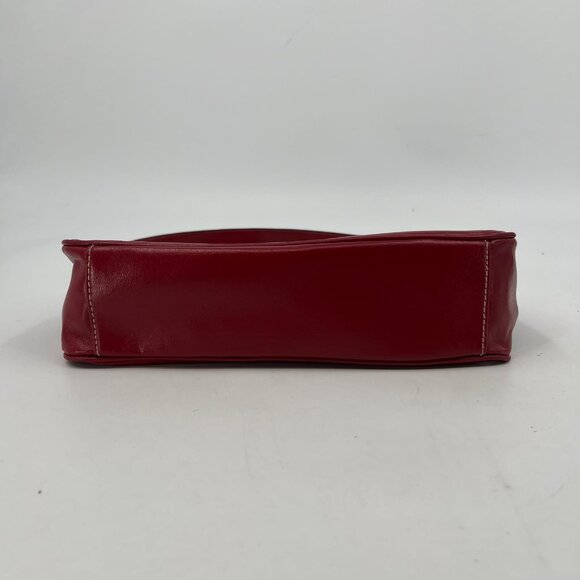 Liz Claiborne Red Faux Leather Shoulder Bag | Small Size - Picture 5 of 12